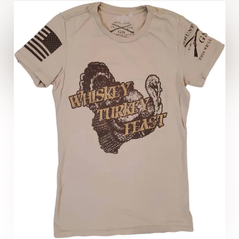 Grunt Style Whiskey Turkey Feast Tee Shirt Size Medium